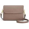 Kattee Leather Crossbody Bag for Women, Small Cross Body Shoulder Bags Purse for Women Trendy Designer Handbag(Khaki)