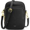 Kattee Leather Crossbody Bags for Women, Small Genuine Leather Purses and Handbags, Shoulder Cross Body Bag for Woman(Black)
