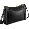 Kattee Leather Purses and Handbags for Women Crossbody Stachel Shoulder Bags(Black)