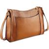Kattee Leather Purses and Handbags for Women Crossbody Stachel Shoulder Bags(Brown)