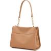 Kattee Leather Purses and Handbags for Women, Small Crossbody Bags for Women, Top Handle Hobo Shoulder Bag with 2 Straps(Light Tan)