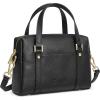 Kattee Small Leather Purses and Handbags for Women, Soft Crossbody Bag Trendy Top Handle Shoulder Bag(Black)
