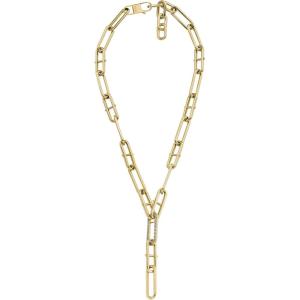 Fossil Women’s Gold-Tone Stainless Steel Pendant Chain Necklace for Women(Gold Heritage D-Link Y-Neck Chain)
