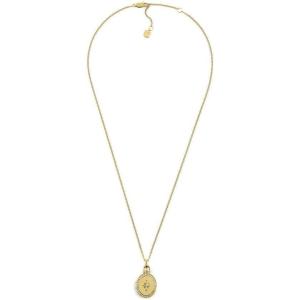 Fossil Women’s Gold-Tone Stainless Steel Pendant Chain Necklace for Women(Locket Star)