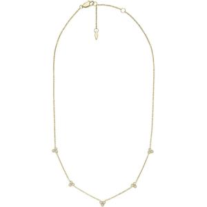 Fossil Women’s Gold-Tone Stainless Steel Pendant Chain Necklace for Women(Sutton Gold)