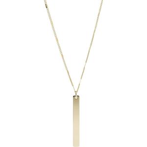 Fossil Women’s Plated Stainless Steel Engravable Personalized Gift Pendant Chain Necklace for Women(Gold)
