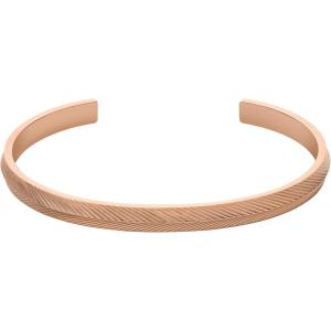 Fossil Women’s Rose Gold-Tone Stainless Steel Chain or Beaded Bracelet for Women(Harlow Rose Gold Linear Bangle)