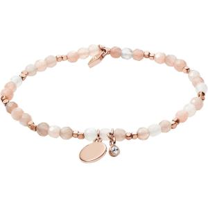 Fossil Women’s Rose Gold-Tone Stainless Steel Chain or Beaded Bracelet for Women(Rose Gold Moonstone)