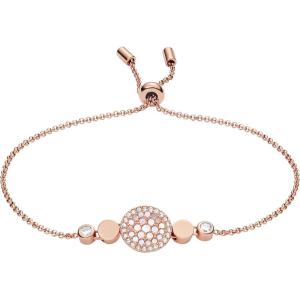 Fossil Women’s Rose Gold-Tone Stainless Steel Chain or Beaded Bracelet for Women(Rose Gold Mosaic Disc)