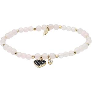 Fossil Women’s Rose Gold-Tone Stainless Steel Chain or Beaded Bracelet for Women(Rose Gold Quartz)