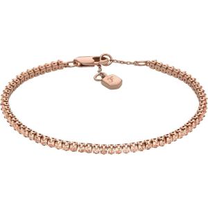 Fossil Women’s Rose Gold-Tone Stainless Steel Chain or Beaded Bracelet for Women(Rose Gold Tennis)