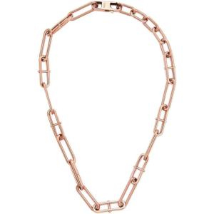 Fossil Women’s Rose Gold-Tone Stainless Steel Pendant Chain Necklace for Women(Heritage Rose Gold D-Link)