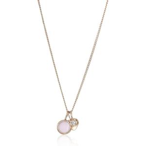 Fossil Women’s Rose Gold-Tone Stainless Steel Pendant Chain Necklace for Women(Rose Gold Pink Charm)
