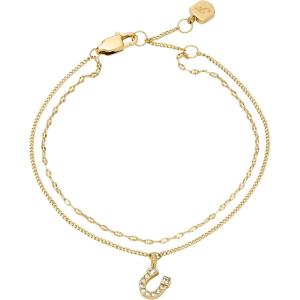 Fossil Women’s Stainless Steel Chain Bracelet(Gold Sutton Horseshoe)