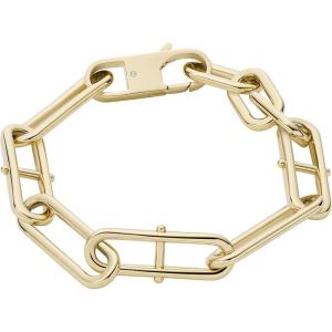 Fossil Women’s Stainless Steel Chain Bracelet(Heritage Gold Link)