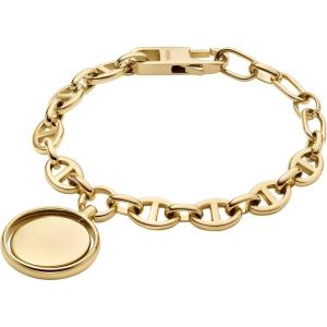 Fossil Women’s Stainless Steel Chain Bracelet(Heritage Pendant)