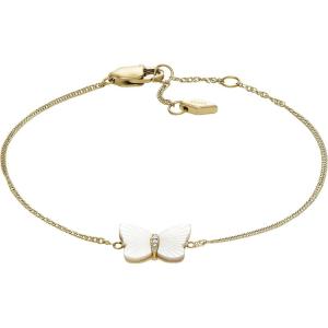 Fossil Women’s Stainless Steel Chain Bracelet(MOP Butterfly)