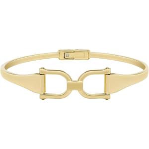 Fossil Women’s Stainless Steel Gold-Tone Bangle Bracelet(Gold Heritage D-Link Bangle)