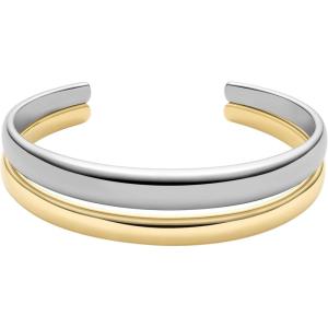 Fossil Women’s Stainless Steel Gold-Tone Bangle Bracelet(Gold/Silver Ellis Bangle)