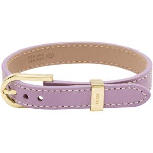 Fossil Women’s Stainless Steel and Genuine Leather Bracelet for Women(Heritage Purple)
