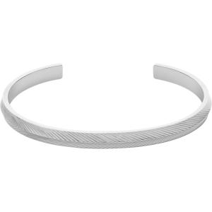 Fossil Women’s Sterling Silver or Silver-Tone Stainless Steel Chain Bracelet for Women(Harlow Silver-Tone Linear Bangle)