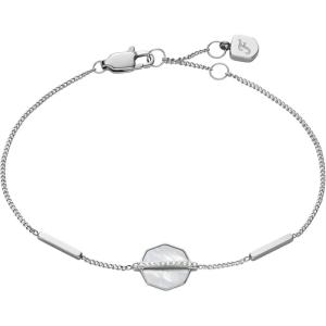 Fossil Women’s Sterling Silver or Silver-Tone Stainless Steel Chain Bracelet for Women(Silver/MOP Chain)