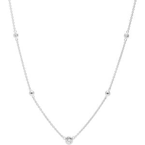 Fossil Women’s Sterling Silver or Silver-Tone Stainless Steel Pendant Chain Necklace for Women(Silver Bead)
