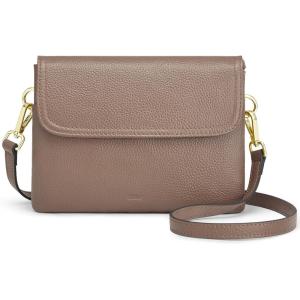 Kattee Leather Crossbody Bag for Women, Small Cross Body Shoulder Bags Purse for Women Trendy Designer Handbag(Khaki)