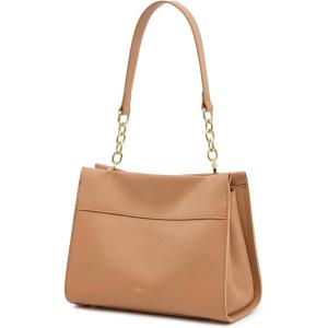 Kattee Leather Purses and Handbags for Women, Small Crossbody Bags for Women, Top Handle Hobo Shoulder Bag with 2 Straps(Light Tan)