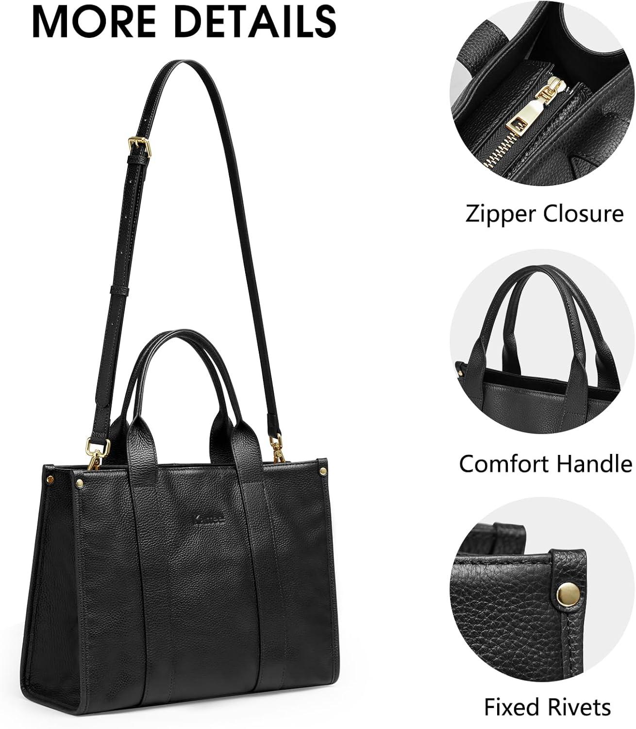 imageKattee Leather Tote Bag for Women Womens Purses and Handbags with Adjustable Strap