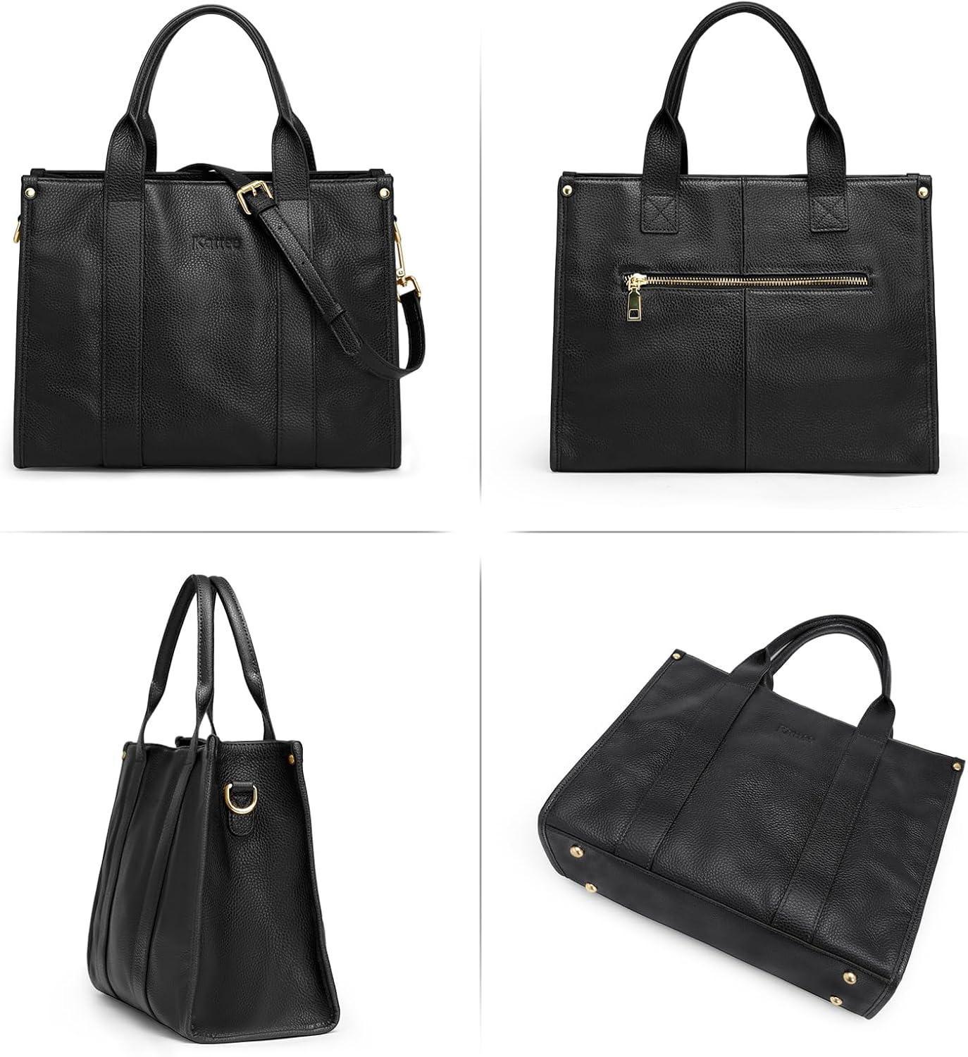imageKattee Leather Tote Bag for Women Womens Purses and Handbags with Adjustable Strap