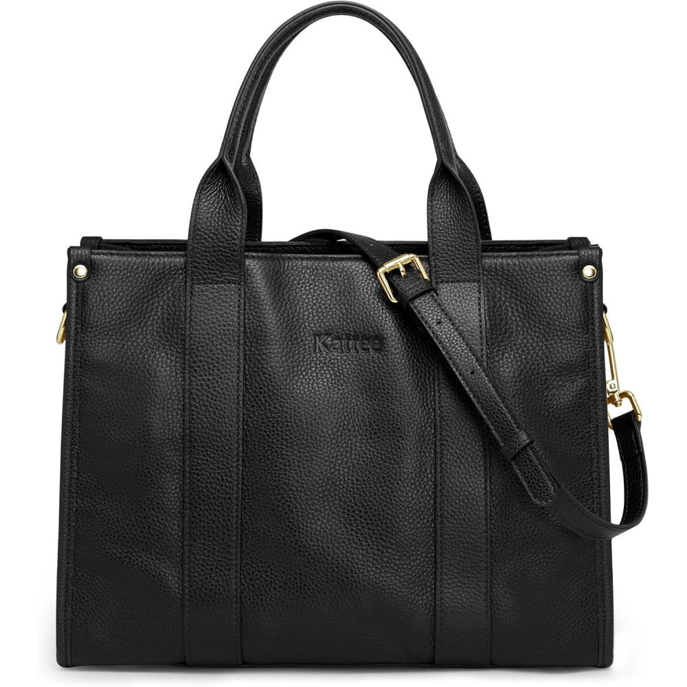 imageKattee Leather Tote Bag for Women Womens Purses and Handbags with Adjustable Strap