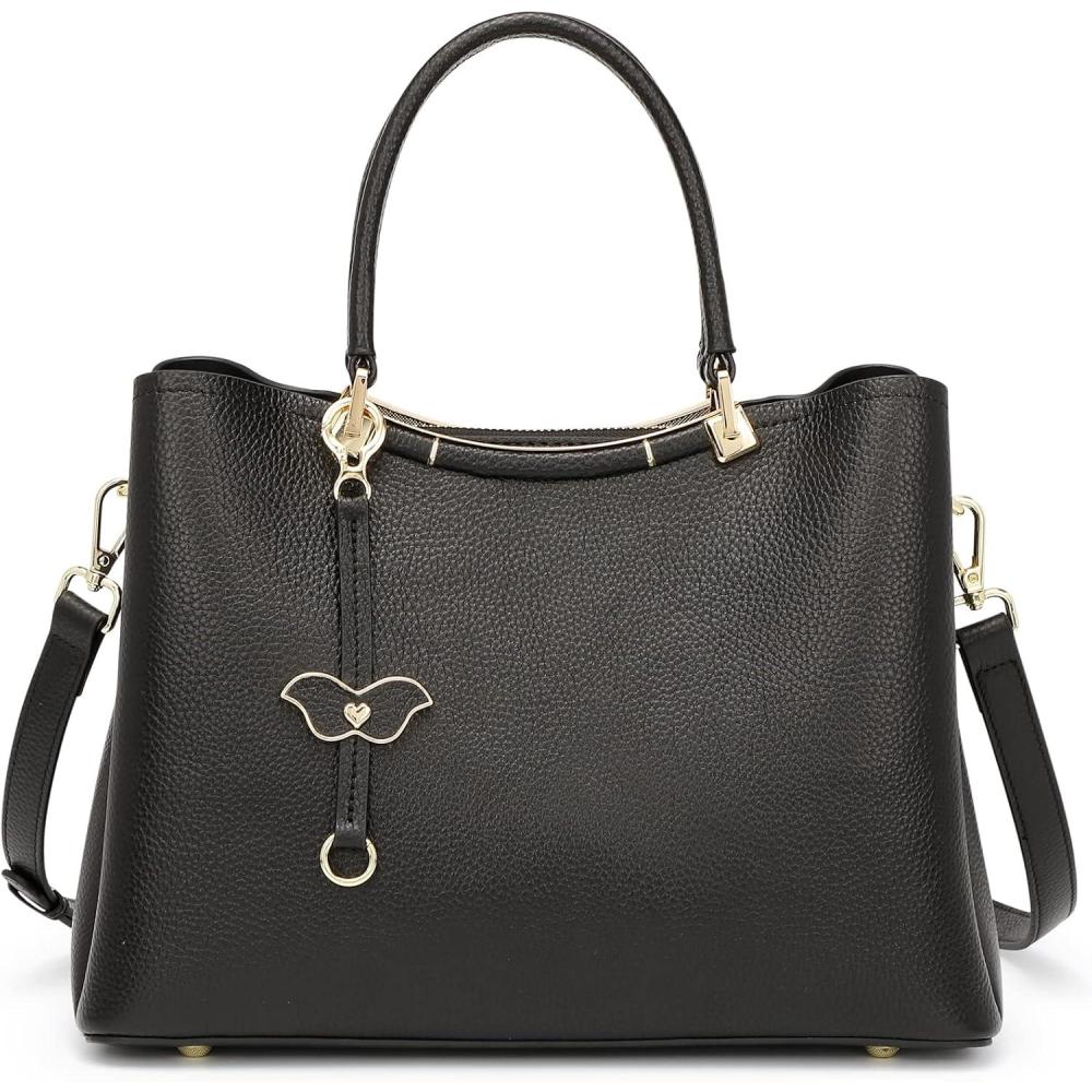 imageKattee Women Soft Genuine Leather Satchel Bags Top Handle Crossbody Purses and Handbags