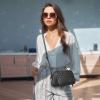 Kattee Crossbody Bags for Women Trendy Small Woven Handbags Soft Shoulder Purses Travel Top Grain Leather(Black)
