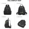 Kattee Genuine Leather Backpack Purses for Women Soft Casual Daypack Fashion Travel Bags with Wristlet Wallet (Black)