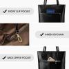 Kattee Leather Tote Bag for Women, Genuine Leather Purses and Handbags, Vintage Shoulder Bag with Key Chain