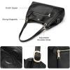 Kattee Women Genuine Leather Totes Shoulder Bag Satchel Purses and Handbags 2Pcs Set