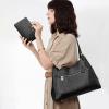 Kattee Women Genuine Leather Totes Shoulder Bag Satchel Purses and Handbags 2Pcs Set