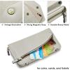Kattee Wristlet Wallets for Women Crossbody Cell Phone Purse RFID Blocking with Card Holder(Light Grey)