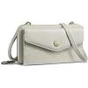 Kattee Wristlet Wallets for Women Crossbody Cell Phone Purse RFID Blocking with Card Holder(Light Grey)