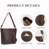 Kattee Leather Purses and Handbags for Women, Shoulder Tote Bucket Bags, Crossbody Pocketbook with Coin Pouch