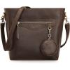 Kattee Leather Purses and Handbags for Women, Shoulder Tote Bucket Bags, Crossbody Pocketbook with Coin Pouch