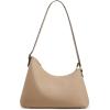 Kattee Shoulder Bag for Women Trendy, Leather Hobo Handbags and Purses, Work Tote Curved Designer Bag with Card Pockets(Apricot)
