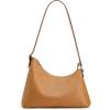 Kattee Shoulder Bag for Women Trendy, Leather Hobo Handbags and Purses, Work Tote Curved Designer Bag with Card Pockets(Brown)