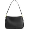 Kattee Shoulder Purse for Women, Medium Leather Crossbody Bag Trendy, Hanbags Purses, Small Hobo Bags with 2 Removable Straps(Black)