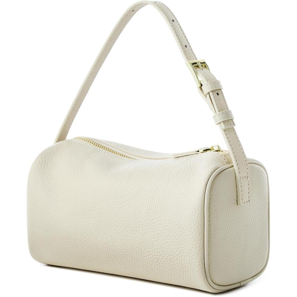 imageKattee Top Grain Leather Crossbody Bags for Women Crossbody Purses for Women Small Hobo Bags with Adjustable StrapBeige