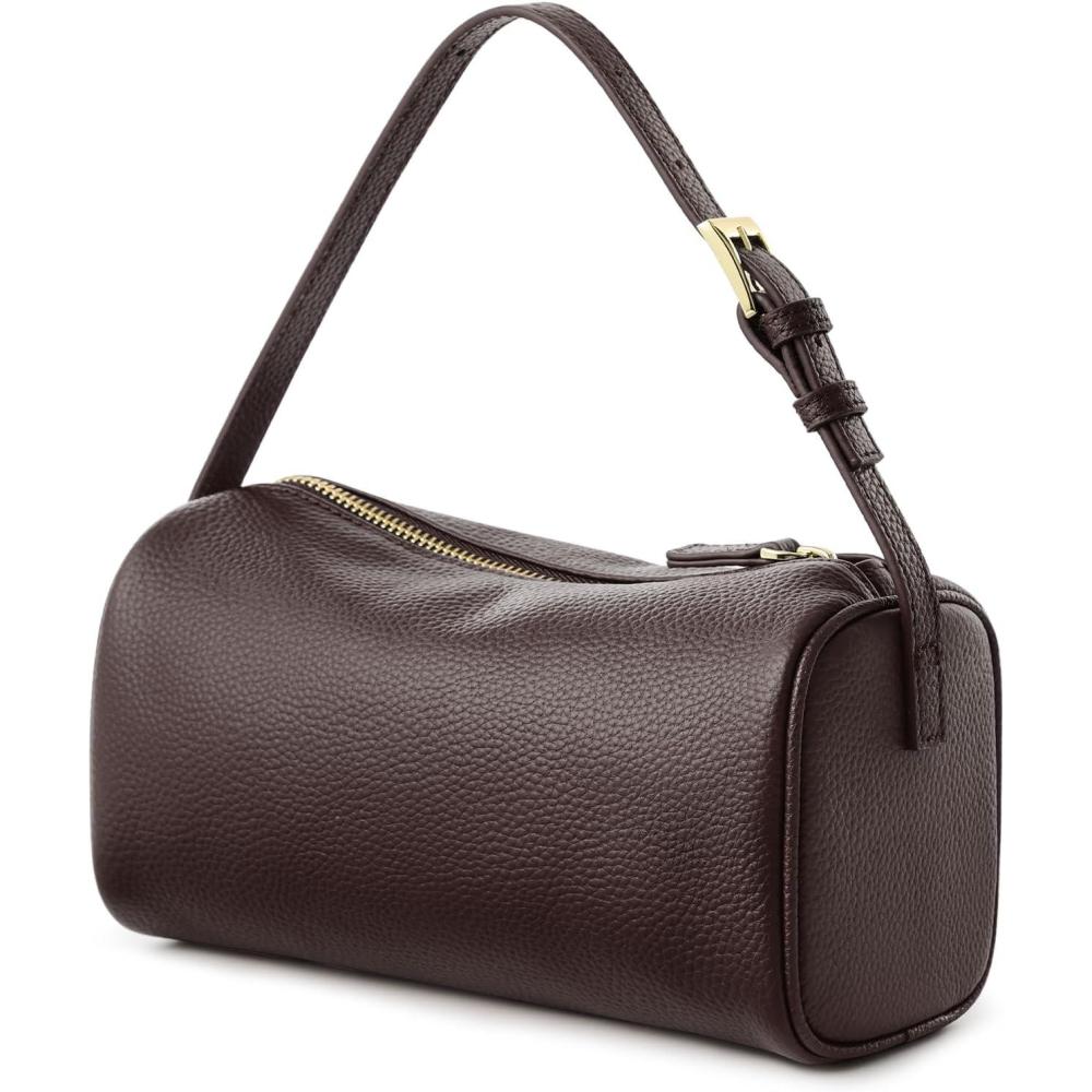 imageKattee Top Grain Leather Crossbody Bags for Women Crossbody Purses for Women Small Hobo Bags with Adjustable StrapCoffee