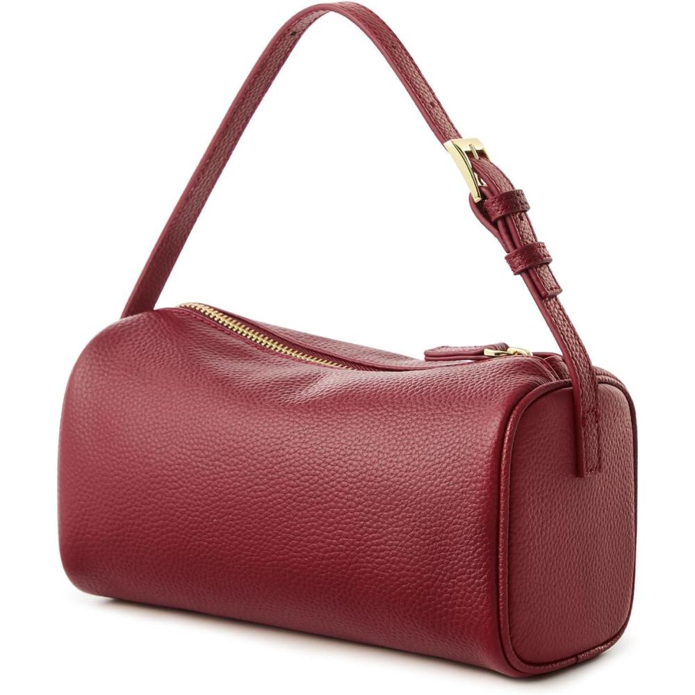 imageKattee Top Grain Leather Crossbody Bags for Women Crossbody Purses for Women Small Hobo Bags with Adjustable StrapRed