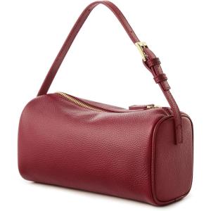 Kattee Top Grain Leather Crossbody Bags for Women, Crossbody Purses for Women, Small Hobo Bags with Adjustable Strap(Red)