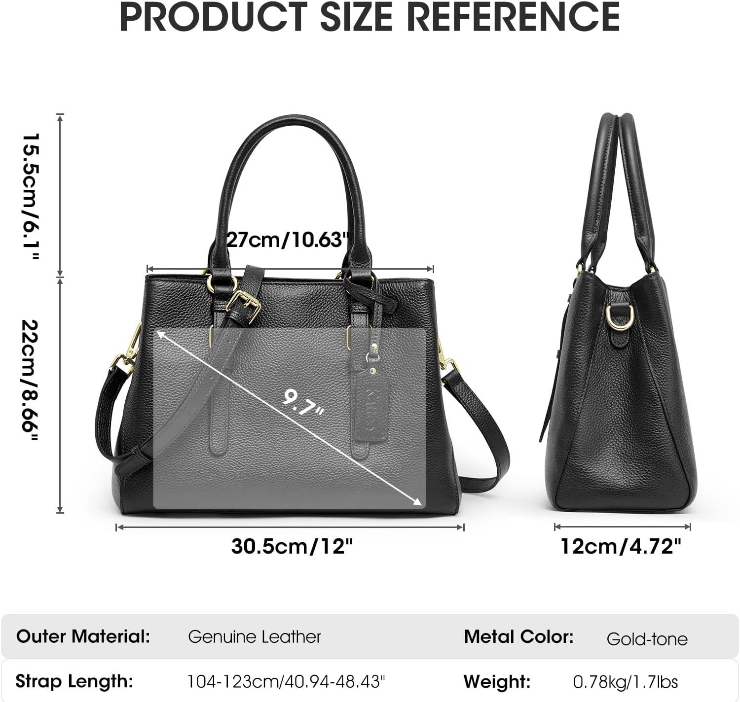 imageKattee Leather Purses and Handbags for Women Shoulder Bags Soft Top Handle Crossbody Satchel Tote